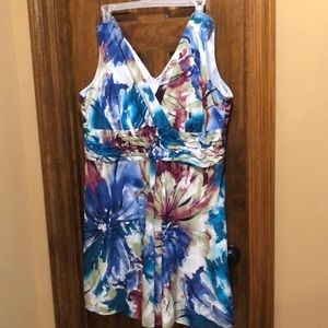 Super Flattering sleeveless Lane Bryant dress colorful